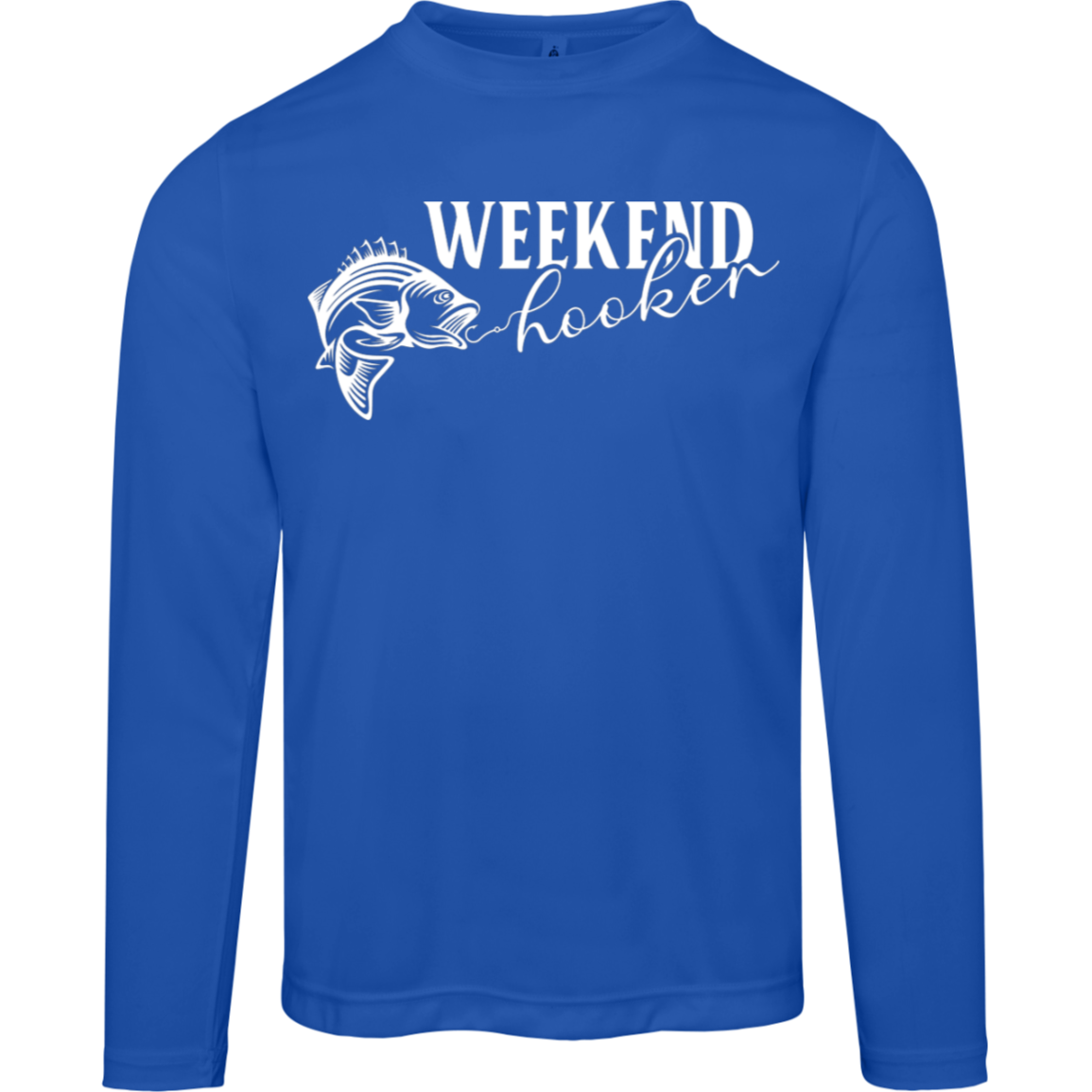 "Weekend Hooker" Long-Sleeved Fishing Tee – Moisture-Wicking & UV 40+ Protection!