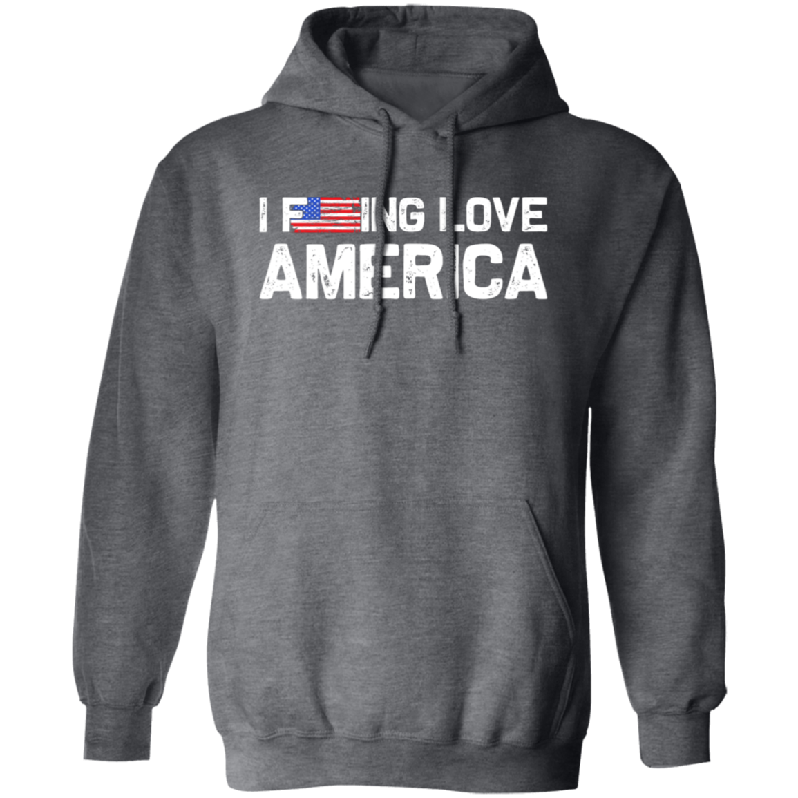 Patriot's Pride: "I F-ing Love America" Flag Hoodie