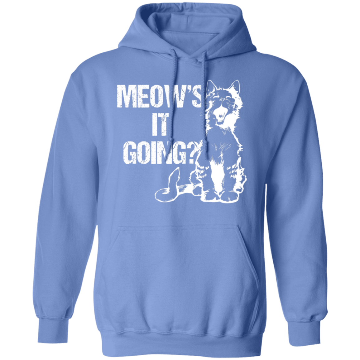 "Meow's It Going?" Cute Cat Hoodie for Cat Lovers & Cat Ladies!