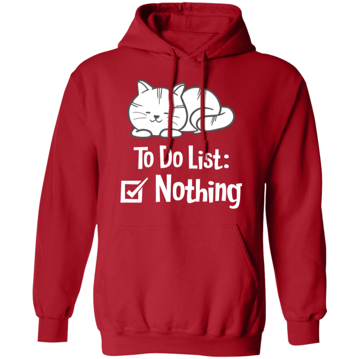 "Purrfectly Lazy: 'To Do List - Nothing" Cat Hoodie for Cozy Relaxation & Cat Lovers!