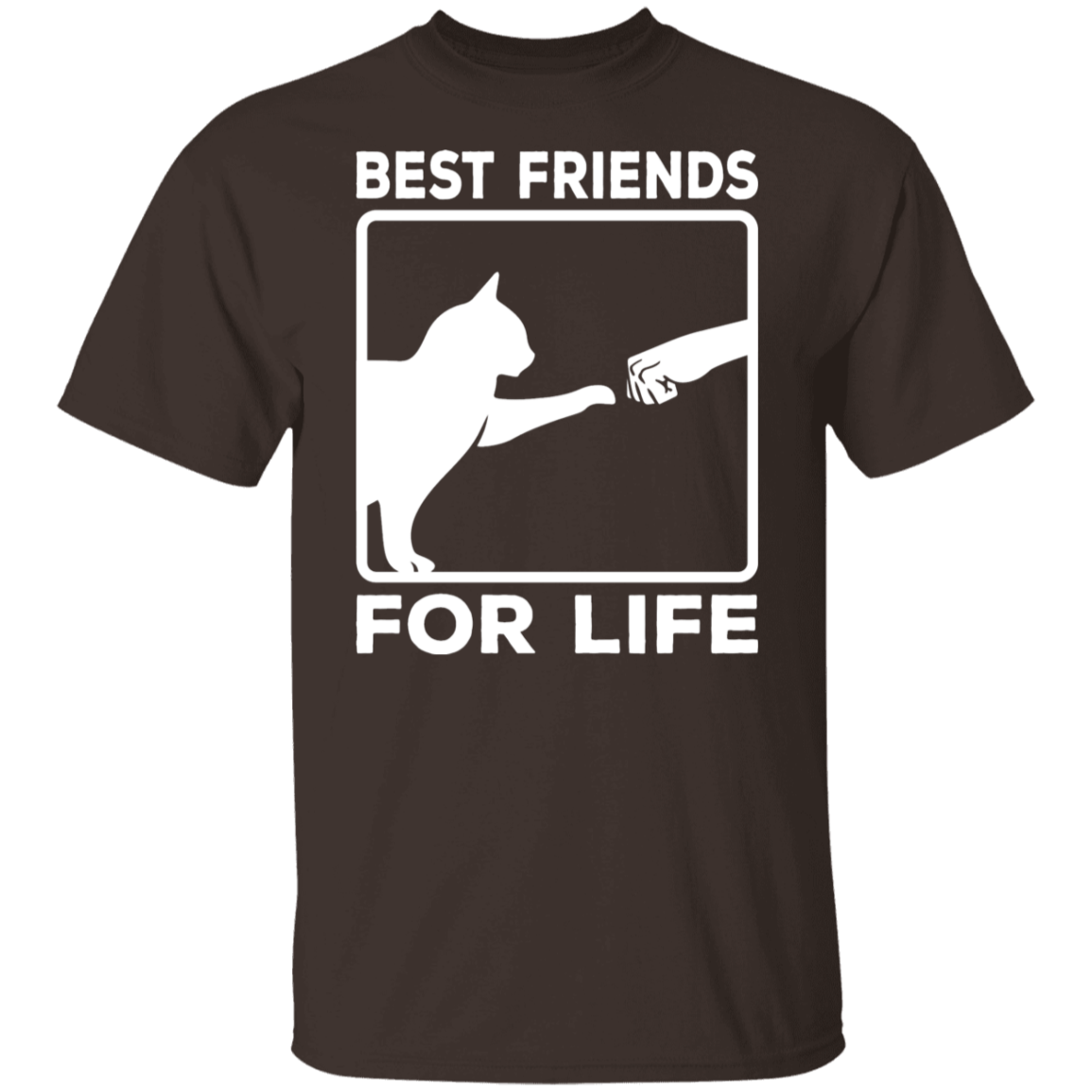 "Best Friends For Life" - Cat & Human Fist Bump T-Shirt | Perfect for Cat Lovers & Pet Owners!
