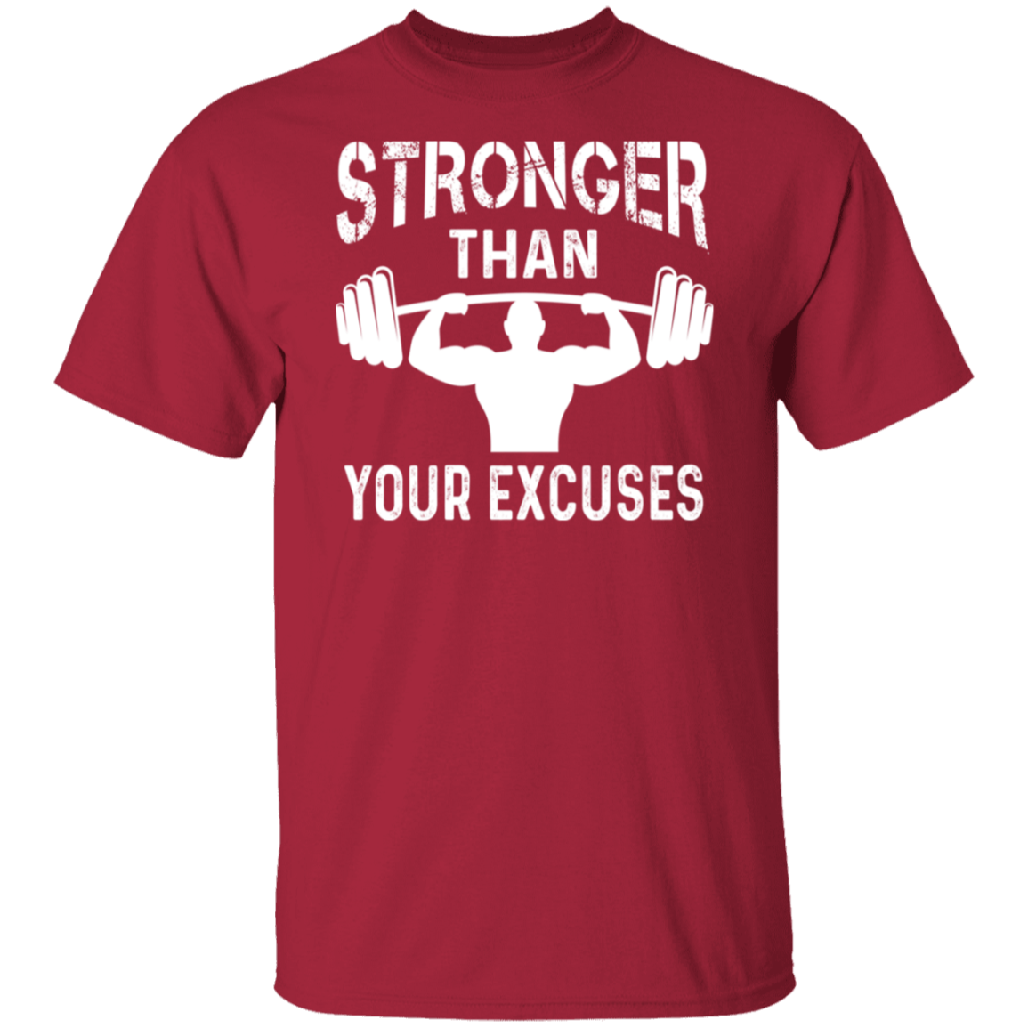 "Stronger Than Your Excuses" – Motivational Fitness T-Shirt for Gym Enthusiasts!