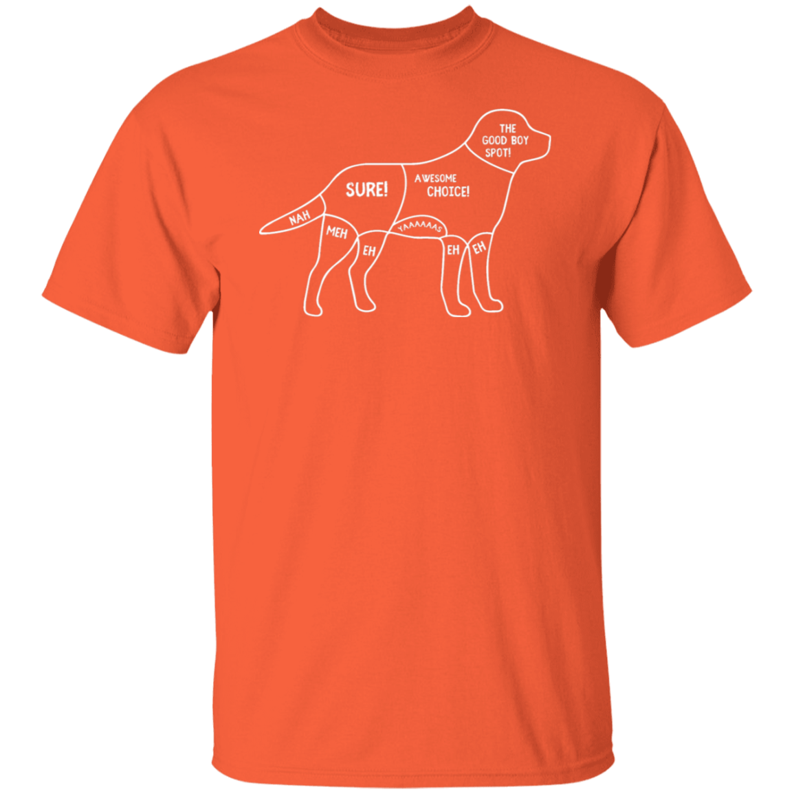 "Pup's Petting Guide" T-Shirt: Wear Your Dog's Favorite Spots!