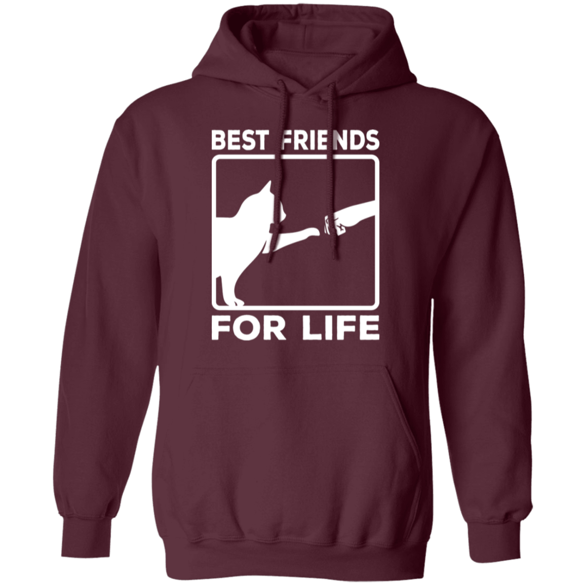 "Best Friends For Life" - Cat & Human Fist Bump Hoodie | Perfect for Cat Lovers & Pet Owners!