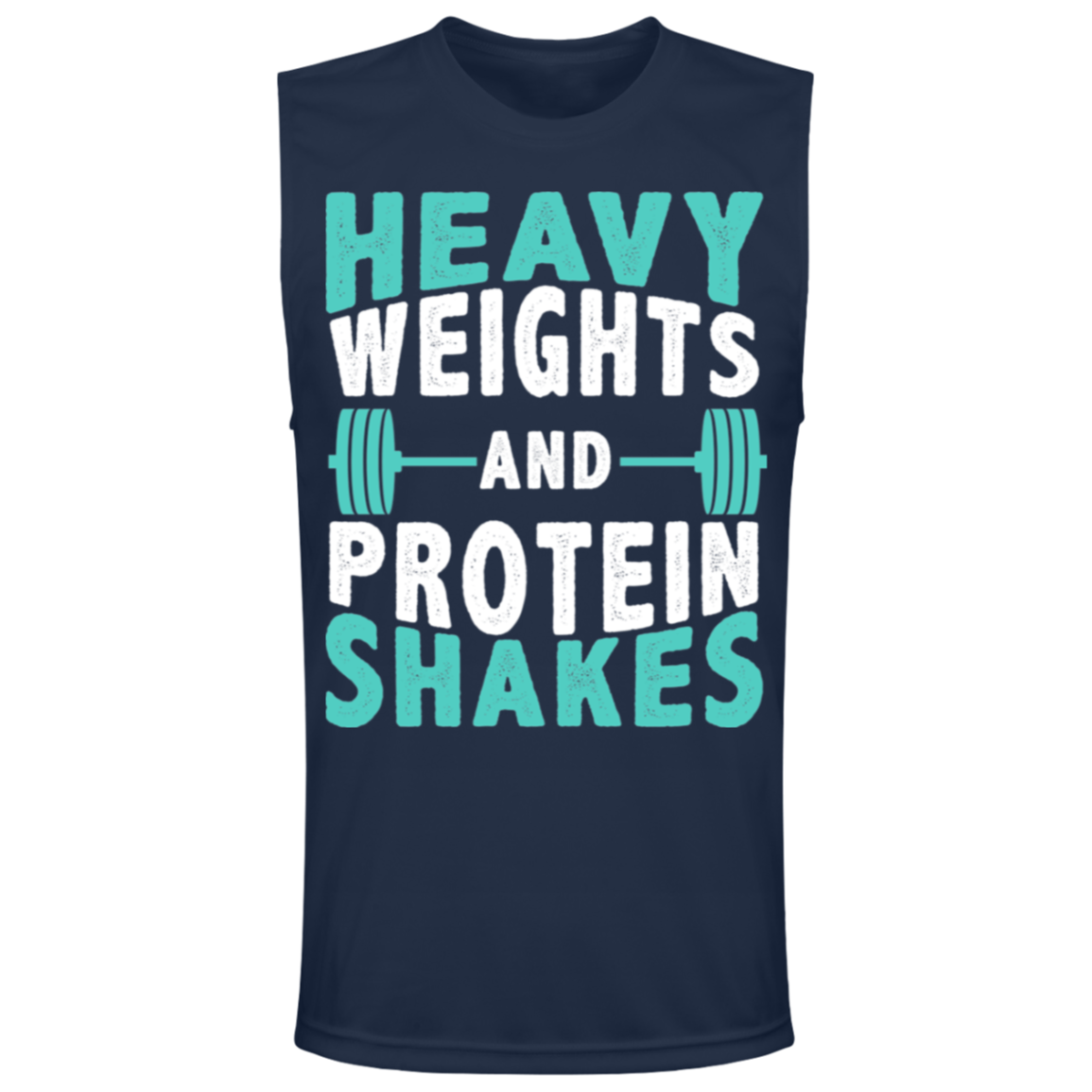 "Heavy Weights and Protein Shakes" Muscle Tee – Essential for Fitness Buffs & Gym Lovers!