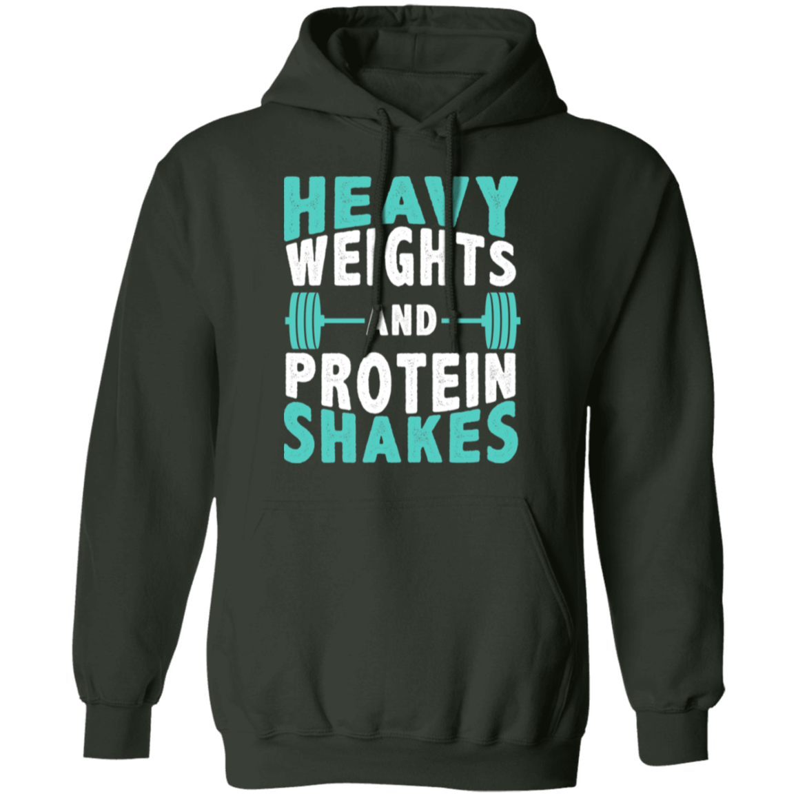 "Heavy Weights and Protein Shakes" Hoodie – Cozy and Motivational Gear for Fitness Enthusiasts!