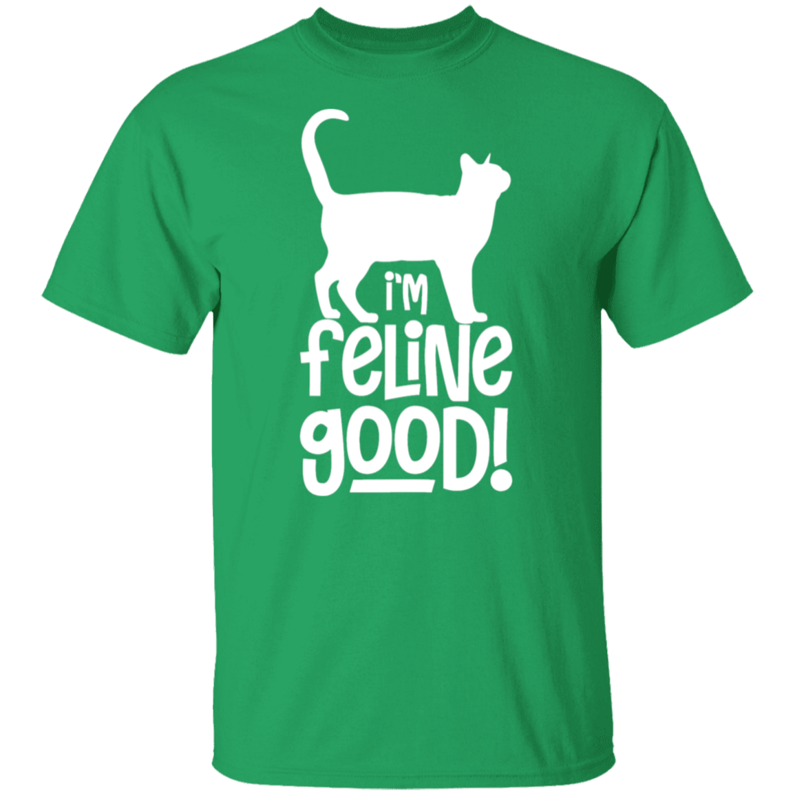 "I'm Feline Good" Cat Lover's T-Shirt - Perfect Gift for Cat Owners, Cat Ladies, and Cat Enthusiasts!