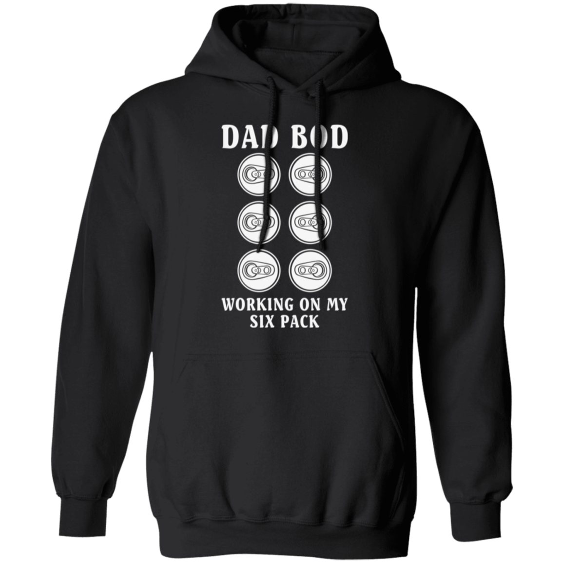 "Dad Bod: Working On My Six Pack" Hoodie – Ideal for Beer, Wine, and Cocktail Enthusiasts!