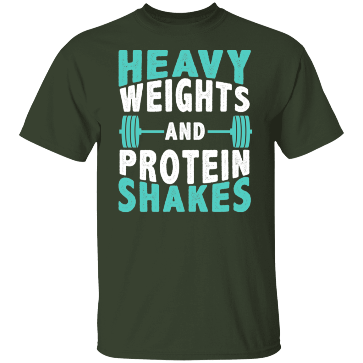 "Heavy Weights and Protein Shakes" Gym T-Shirt – Perfect for Fitness Enthusiasts & Weight Lifters!