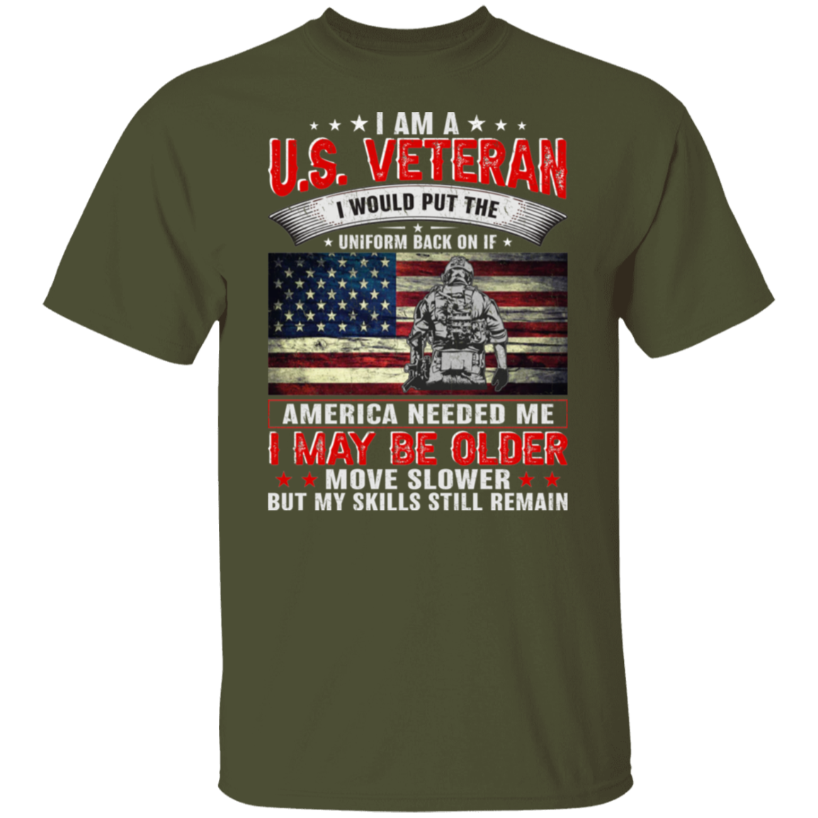 Veteran Pride T-Shirt - Honor, Courage & Commitment: Skills Never Fade