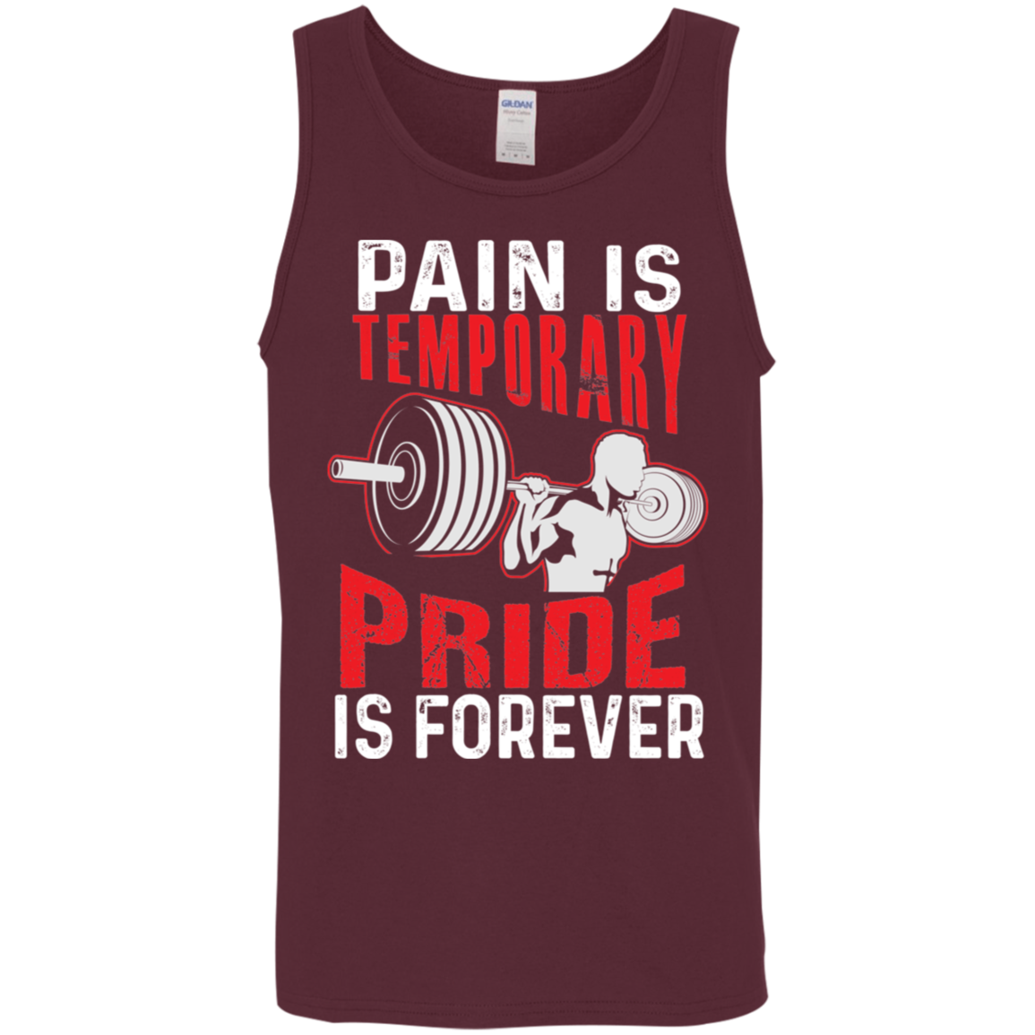 "Pain Is Temporary. Pride Is Forever." Tank Top – Motivational Fitness Tank for Weight Lifters!