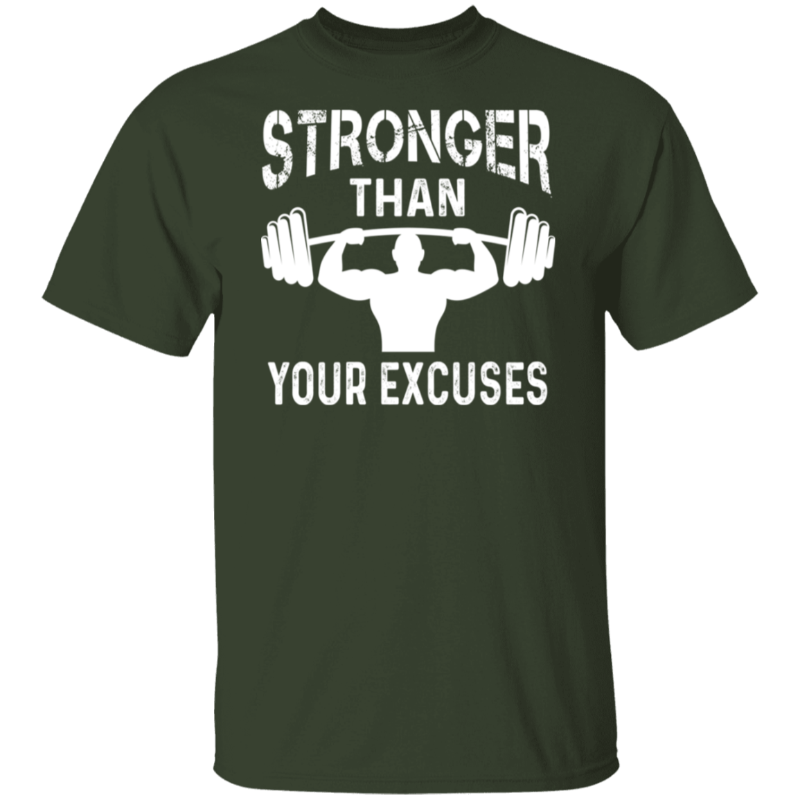 "Stronger Than Your Excuses" – Motivational Fitness T-Shirt for Gym Enthusiasts!