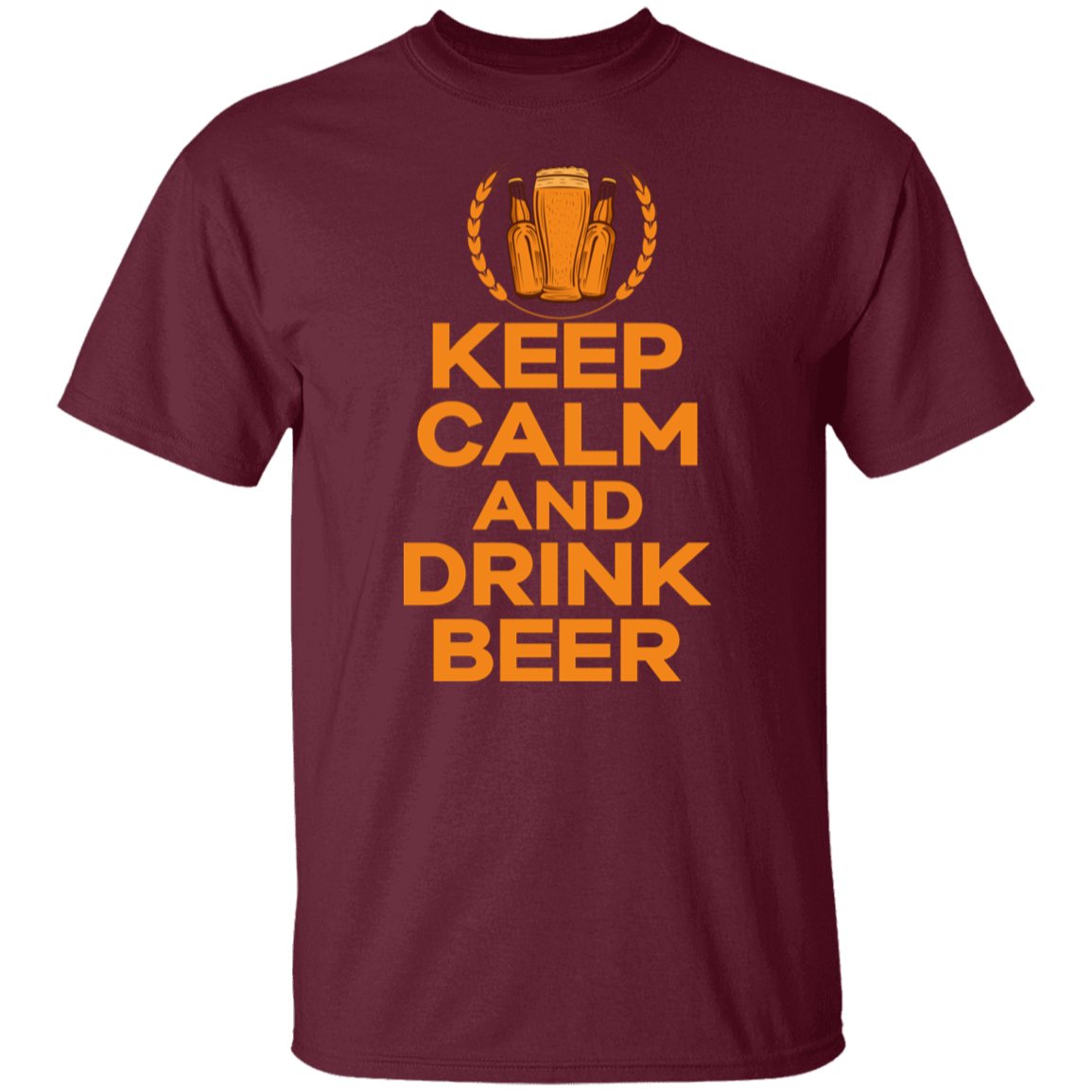 "Keep Calm And Drink Beer" T-Shirt – Perfect Apparel for Beer Enthusiasts and Happy Hour Lovers!