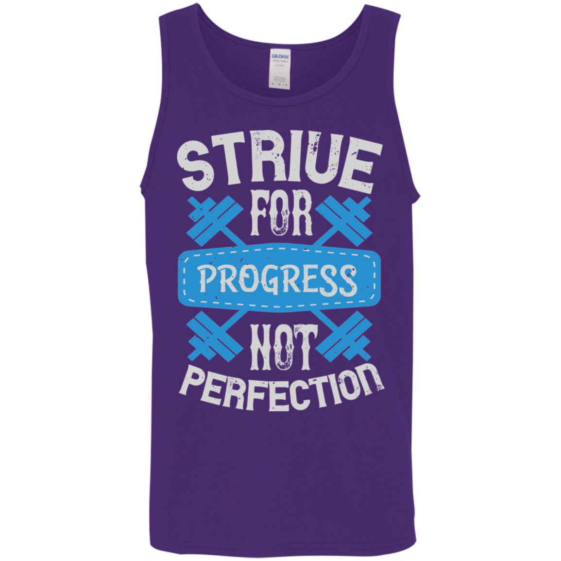 "Strive For Progress Not Perfection" Tank Top – Perfect for Gym Enthusiasts & Weight Lifters!