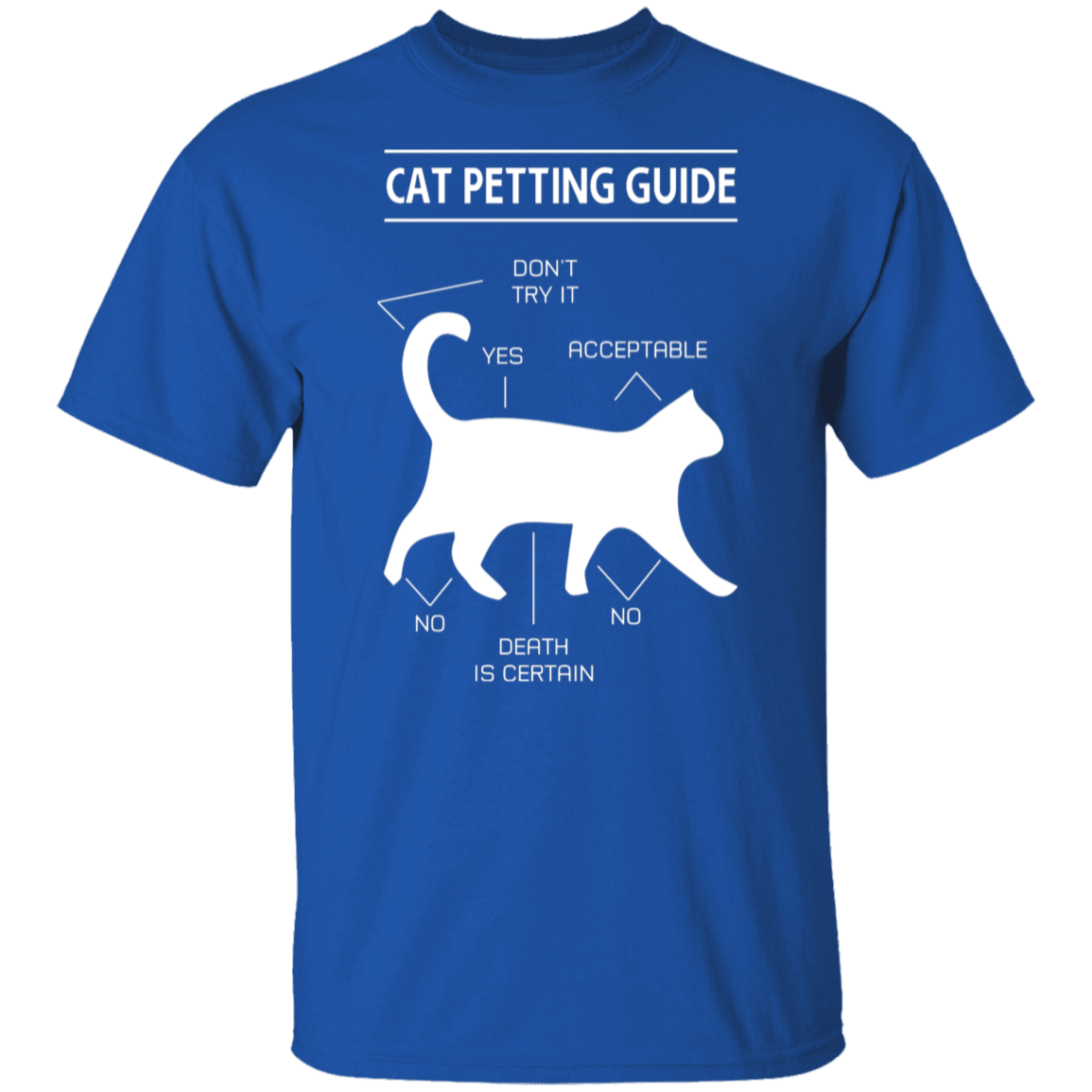 "Cat Petting Guide" T-Shirt – Master the Feline Touch!