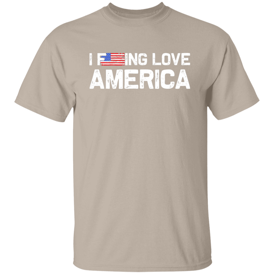 Patriot's Pride: "I F-ing Love America" Flag T-Shirt