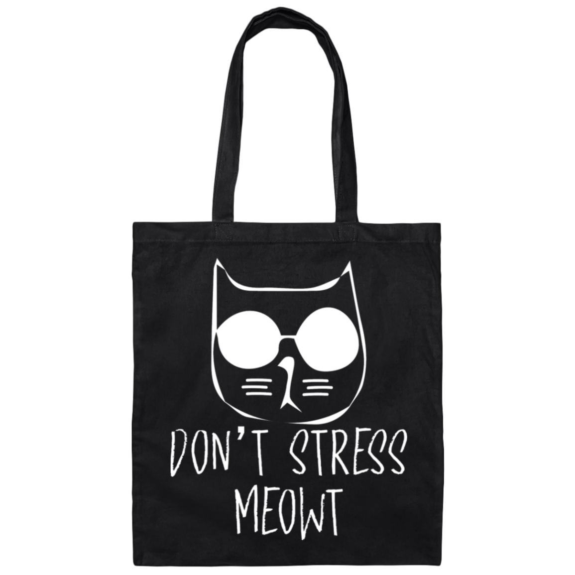 "Don't Stress Meowt" Cool Cat Tote Bag – Perfect for Cat Lovers, Cat Owners, & Cat Ladies!