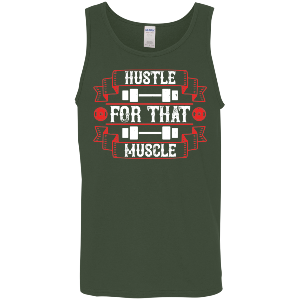"Hustle For That Muscle" Workout Tank Top – Bold Gym Apparel for Fitness Enthusiasts!