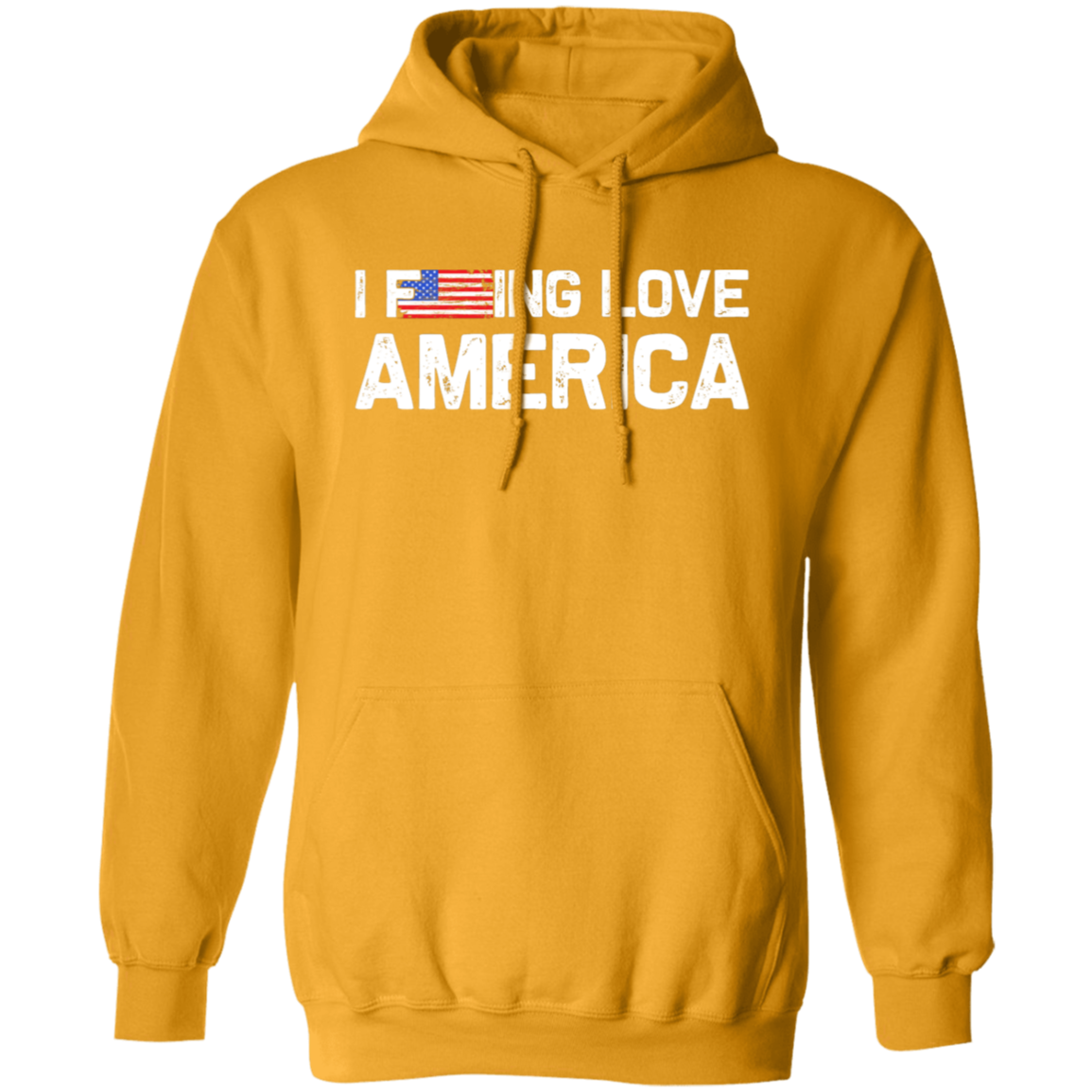 Patriot's Pride: "I F-ing Love America" Flag Hoodie