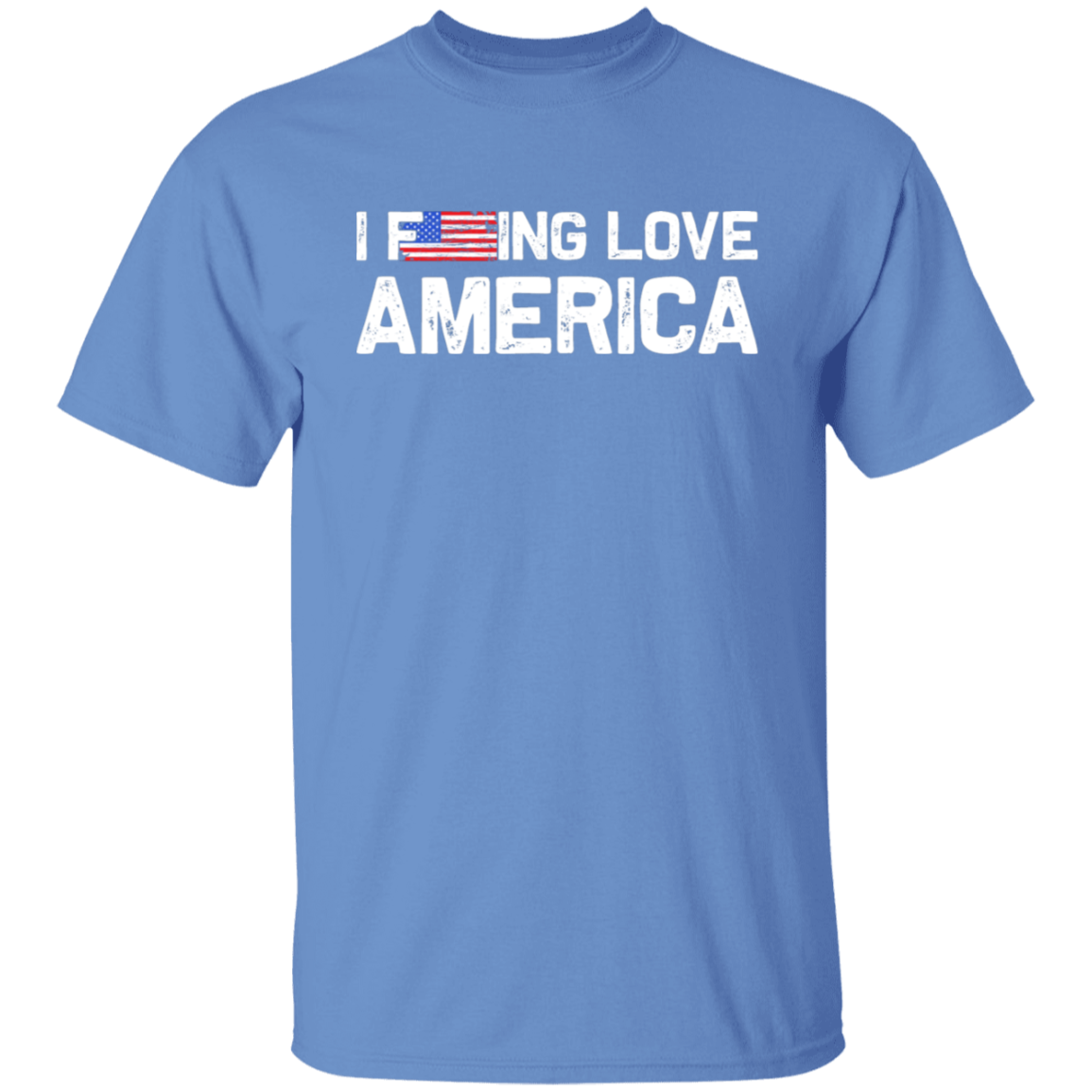 Patriot's Pride: "I F-ing Love America" Flag T-Shirt