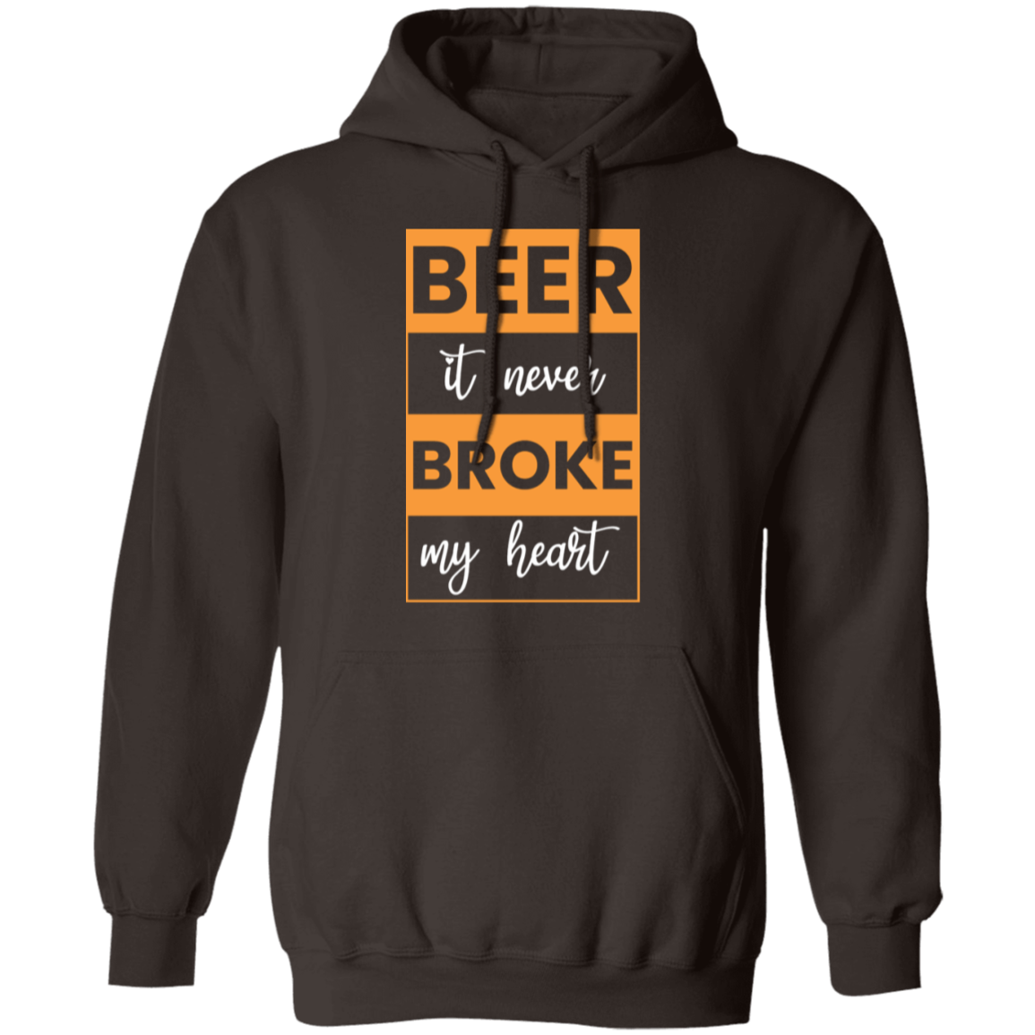"Beer: It Never Broke My Heart" – Cozy Beer Lover Hoodie