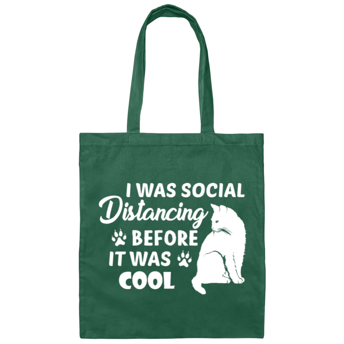 Cat Lover's Tote Bag: "I Was Social Distancing Before It Was Cool"