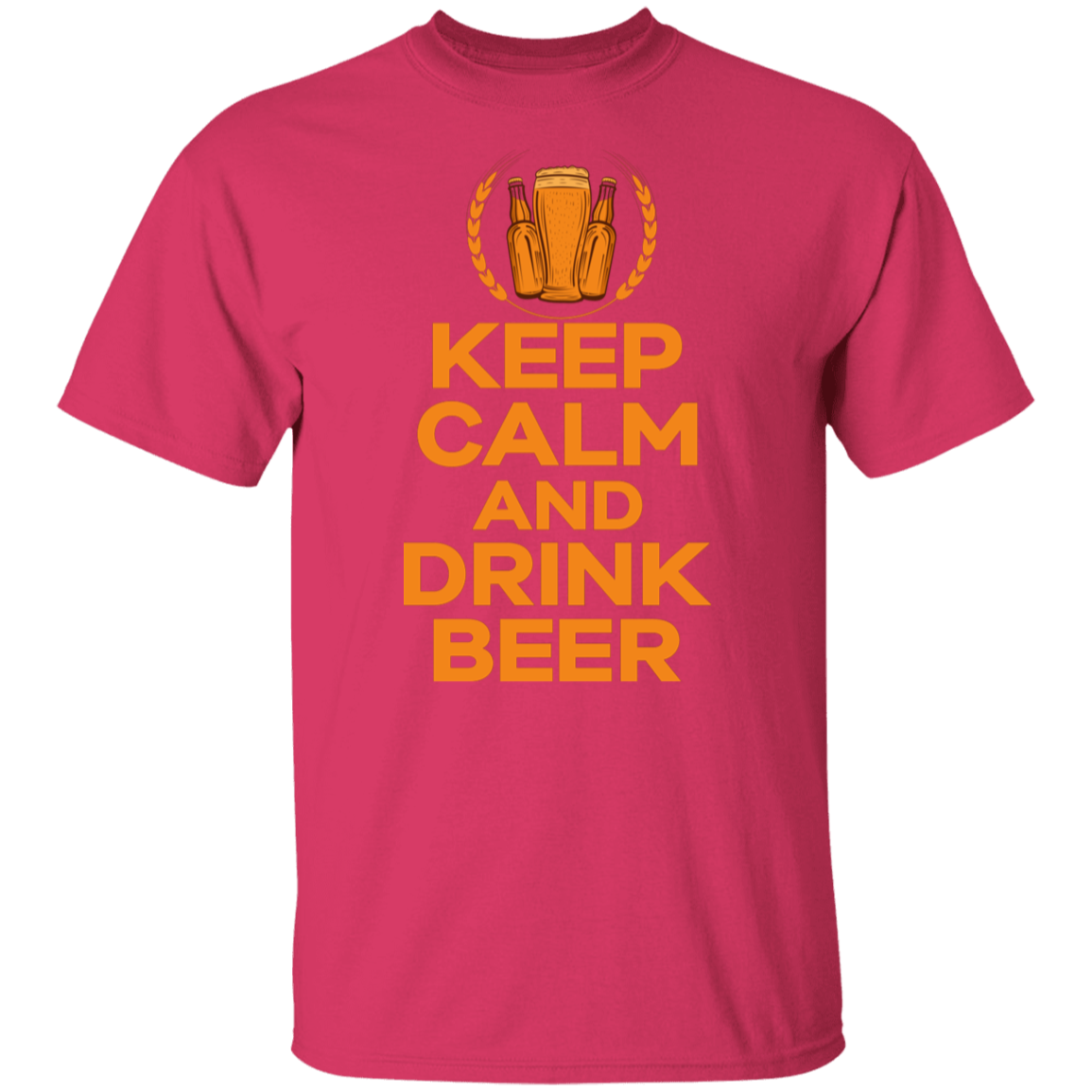 "Keep Calm And Drink Beer" T-Shirt – Perfect Apparel for Beer Enthusiasts and Happy Hour Lovers!