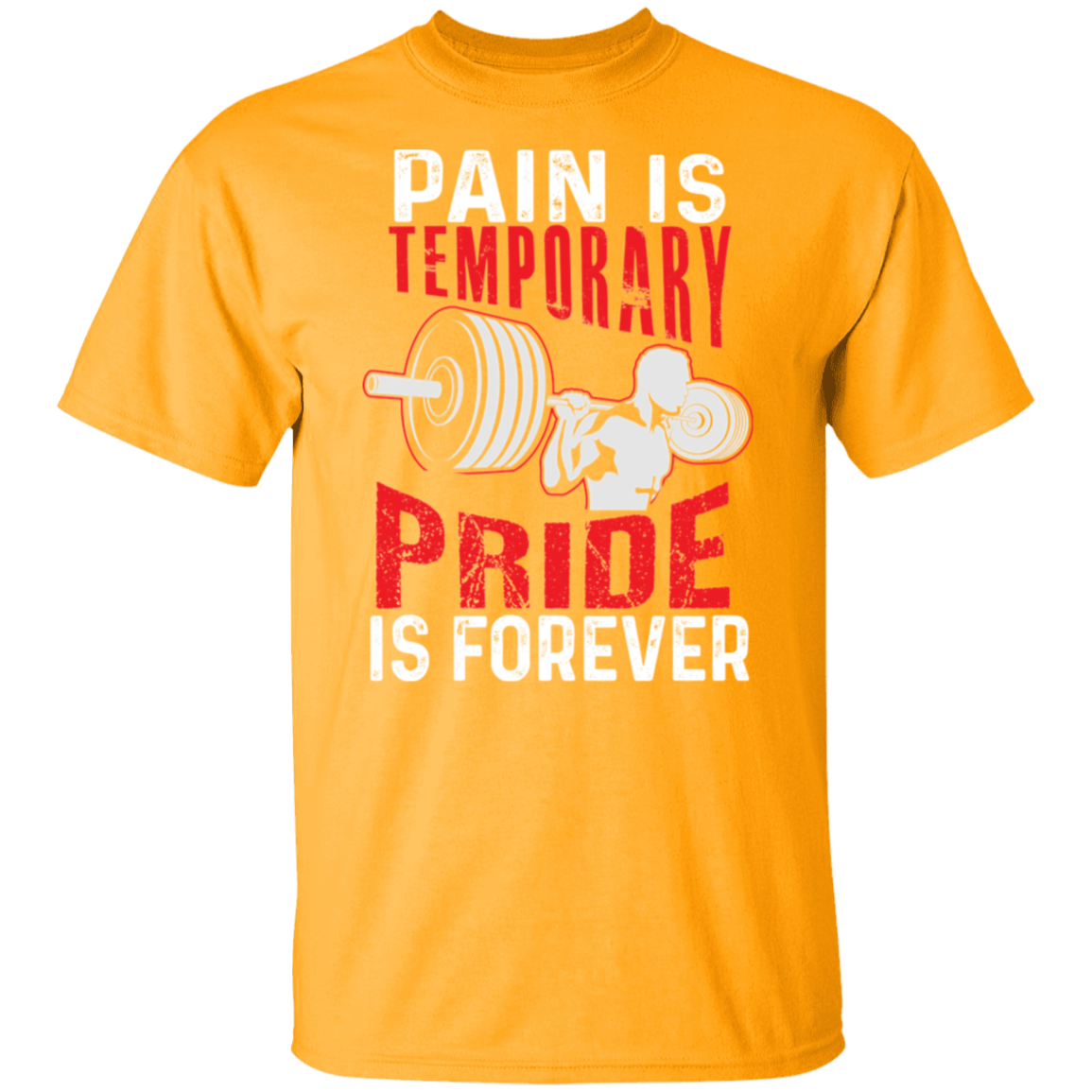"Pain Is Temporary. Pride Is Forever." Fitness T-Shirt – Motivational Gym Shirt for Weight Lifters!