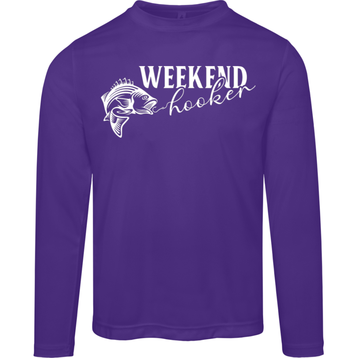 "Weekend Hooker" Long-Sleeved Fishing Tee – Moisture-Wicking & UV 40+ Protection!