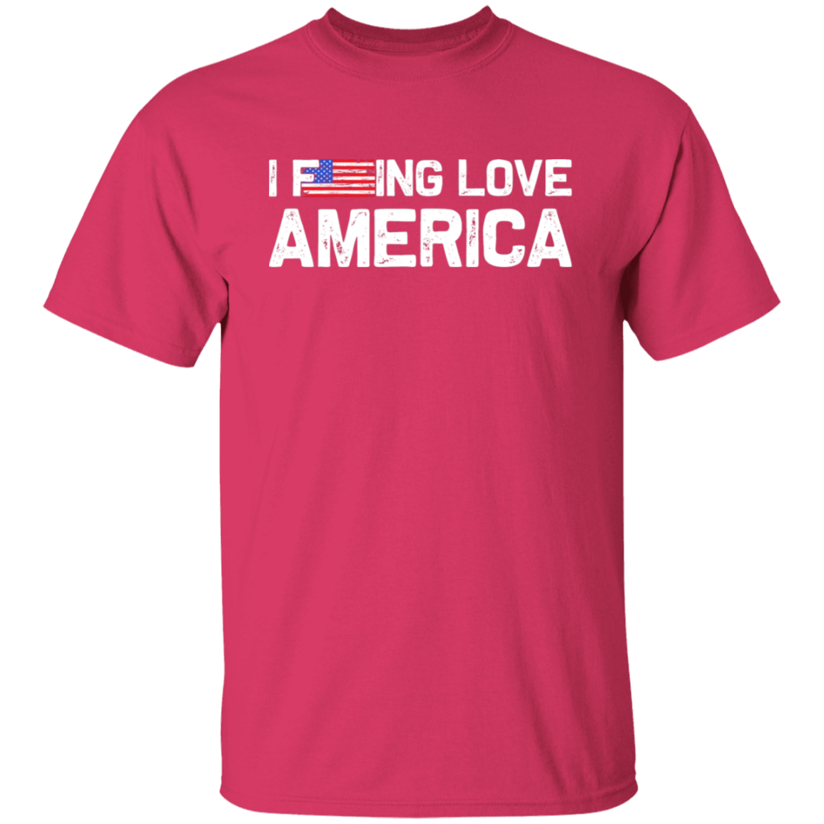 Patriot's Pride: "I F-ing Love America" Flag T-Shirt