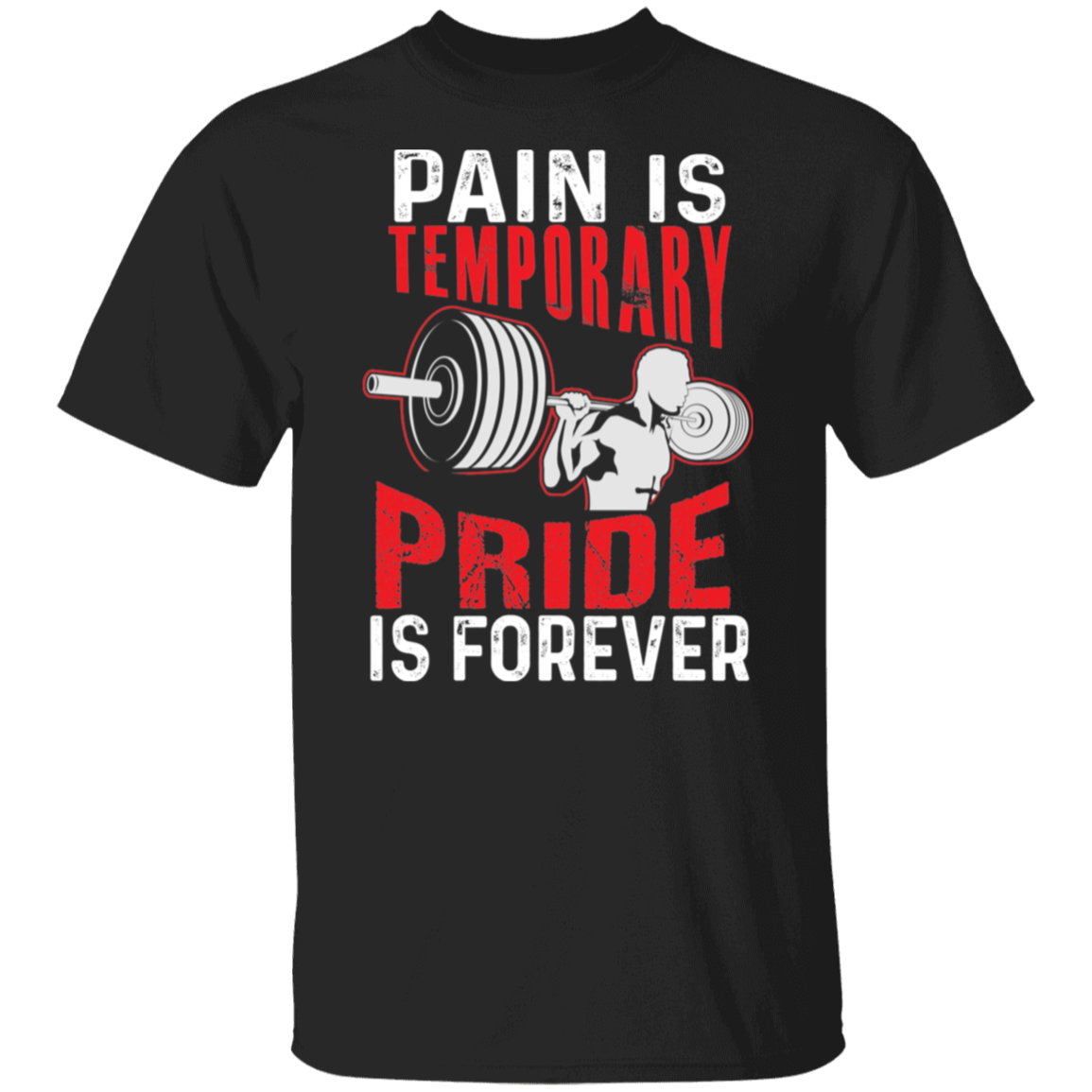 "Pain Is Temporary. Pride Is Forever." Fitness T-Shirt – Motivational Gym Shirt for Weight Lifters!