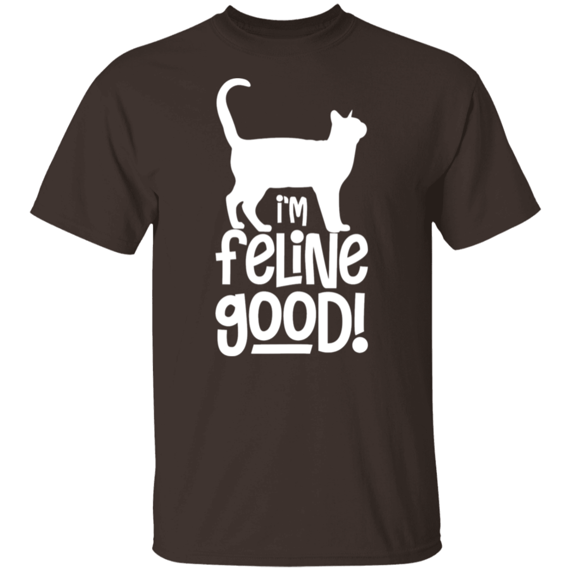 "I'm Feline Good" Cat Lover's T-Shirt - Perfect Gift for Cat Owners, Cat Ladies, and Cat Enthusiasts!