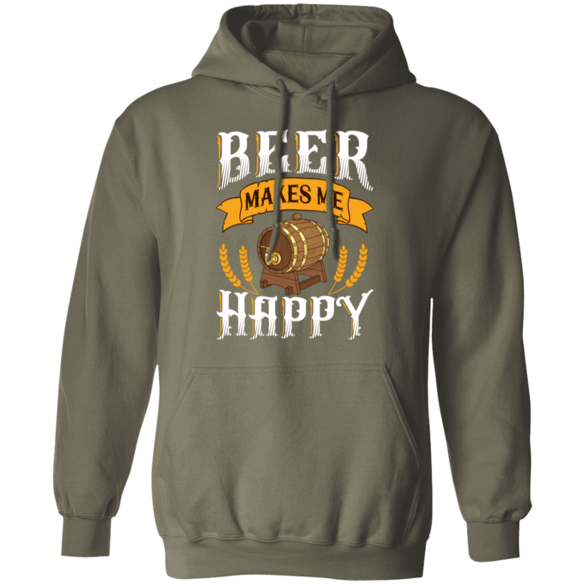 "Beer Makes Me Happy" Hoodie – Cozy Up with Your Favorite Brew!