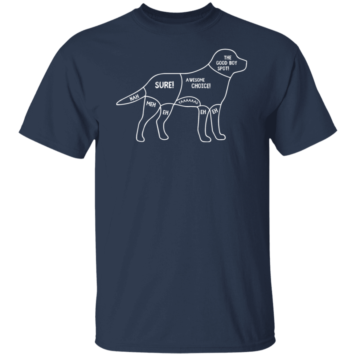 "Pup's Petting Guide" T-Shirt: Wear Your Dog's Favorite Spots!