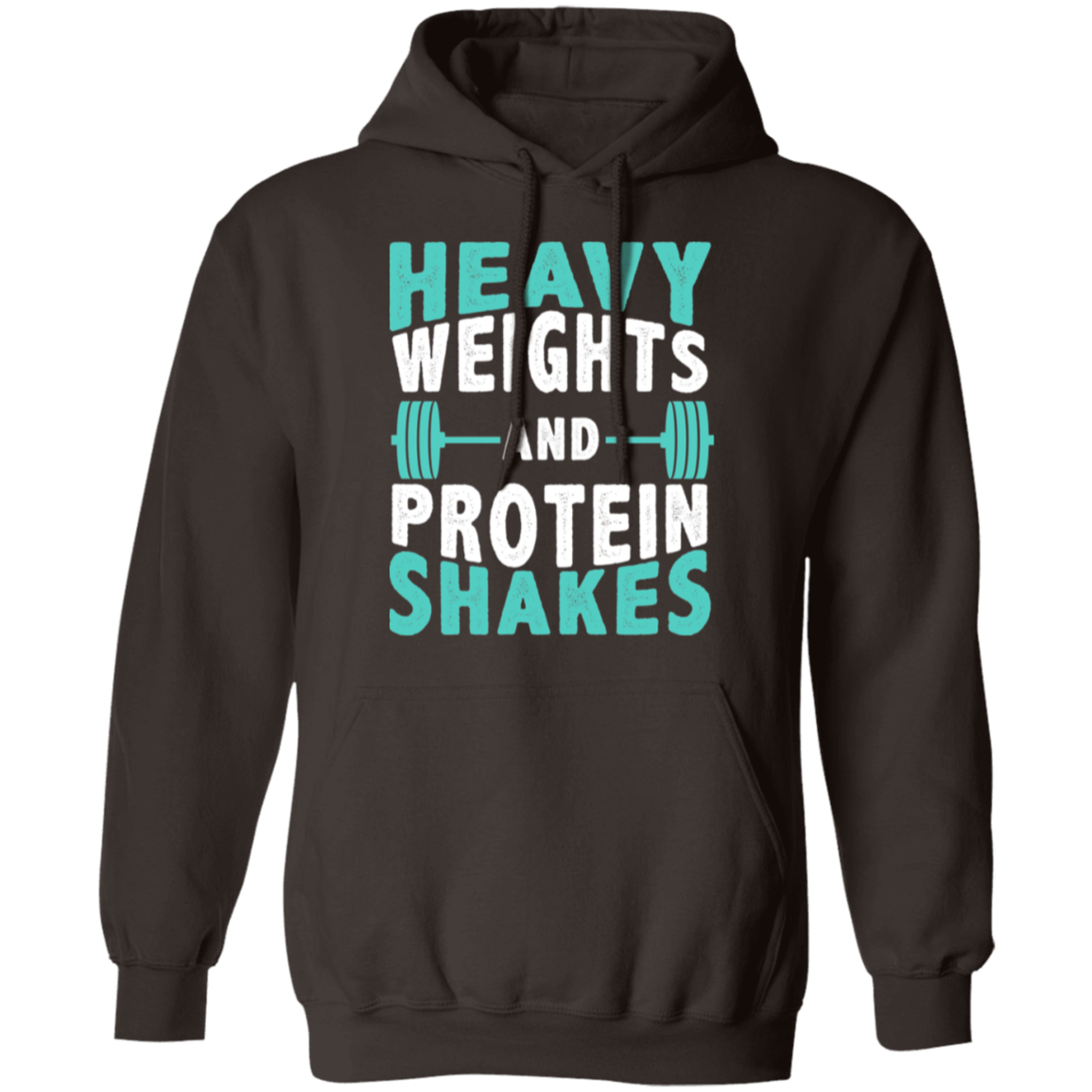 "Heavy Weights and Protein Shakes" Hoodie – Cozy and Motivational Gear for Fitness Enthusiasts!