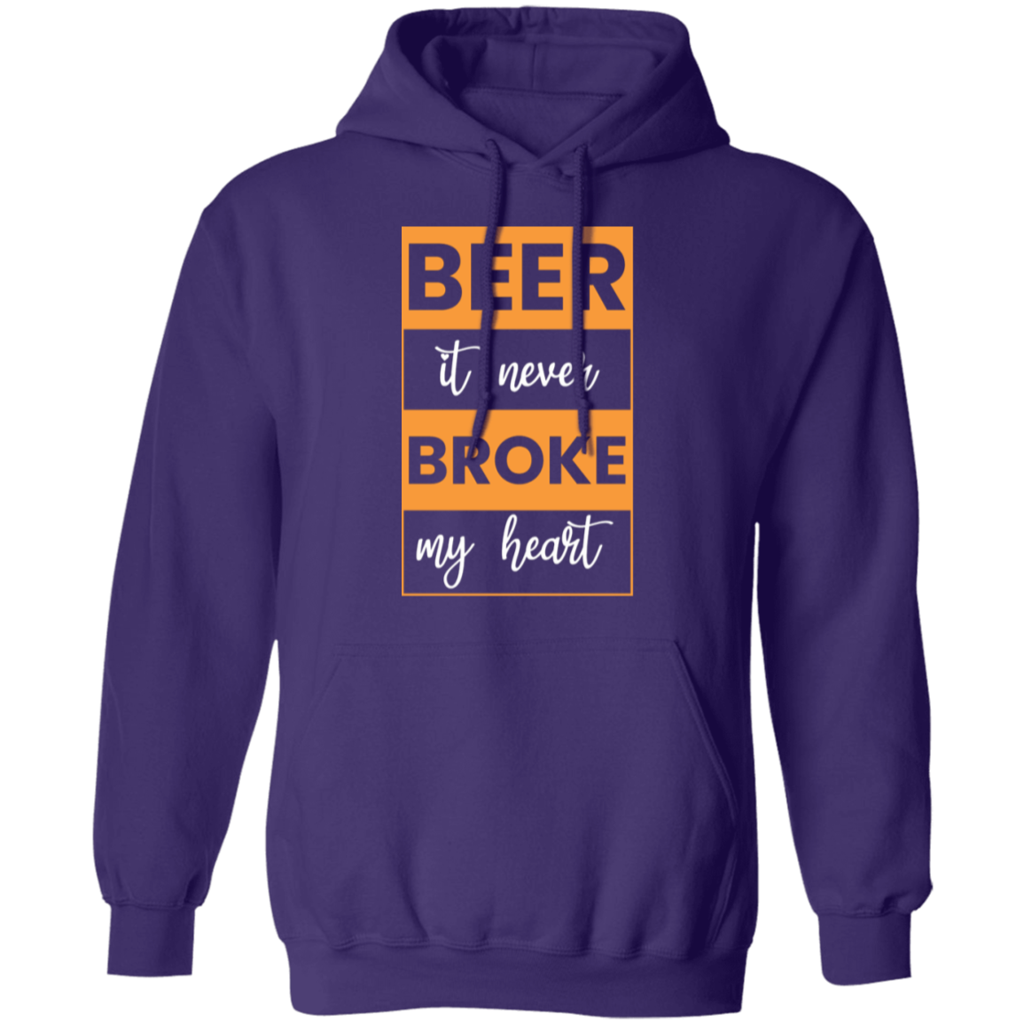 "Beer: It Never Broke My Heart" – Cozy Beer Lover Hoodie