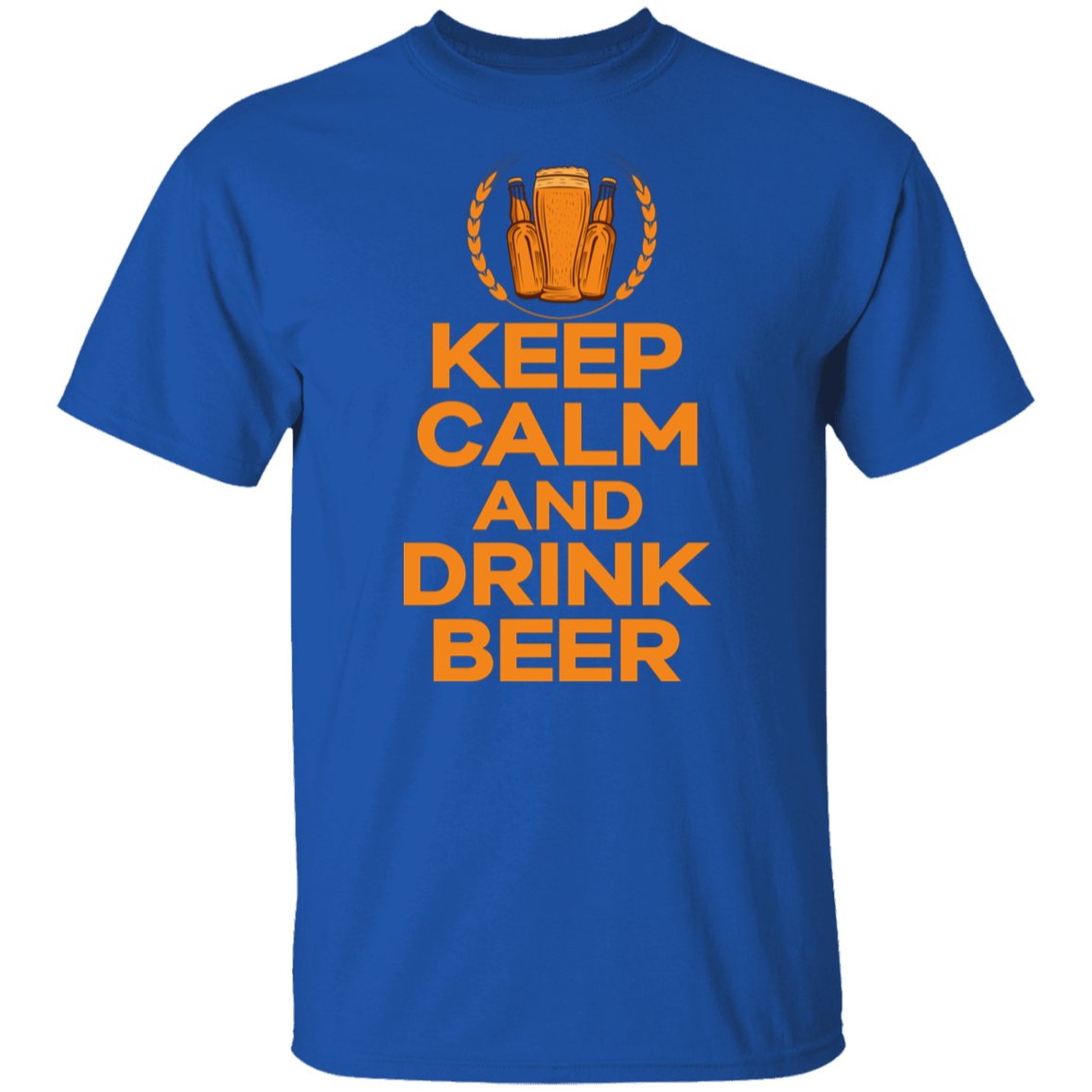 "Keep Calm And Drink Beer" T-Shirt – Perfect Apparel for Beer Enthusiasts and Happy Hour Lovers!