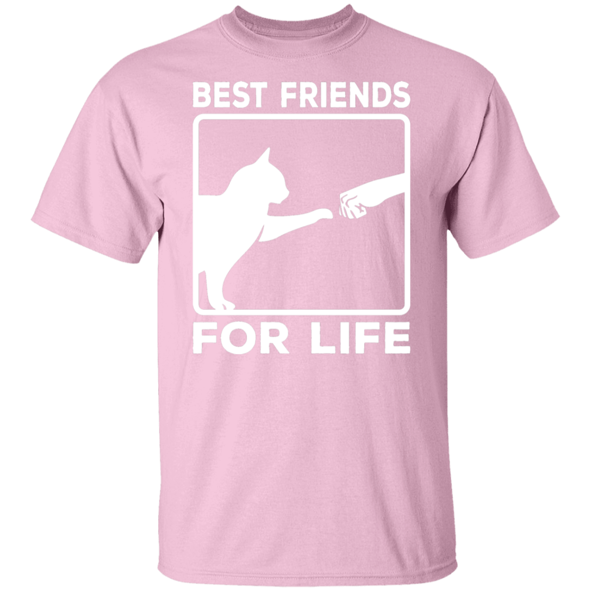 "Best Friends For Life" - Cat & Human Fist Bump T-Shirt | Perfect for Cat Lovers & Pet Owners!