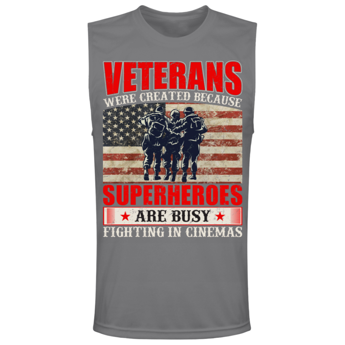 Superheroes of Reality: Veterans Muscle Tee - Honoring Our Real-Life Heroes!