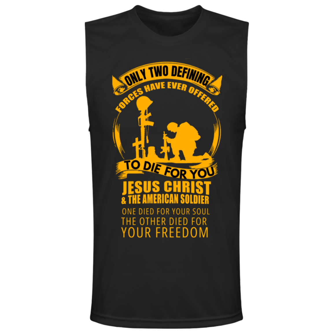 "Defenders of Faith & Freedom" Patriotic Muscle Tee