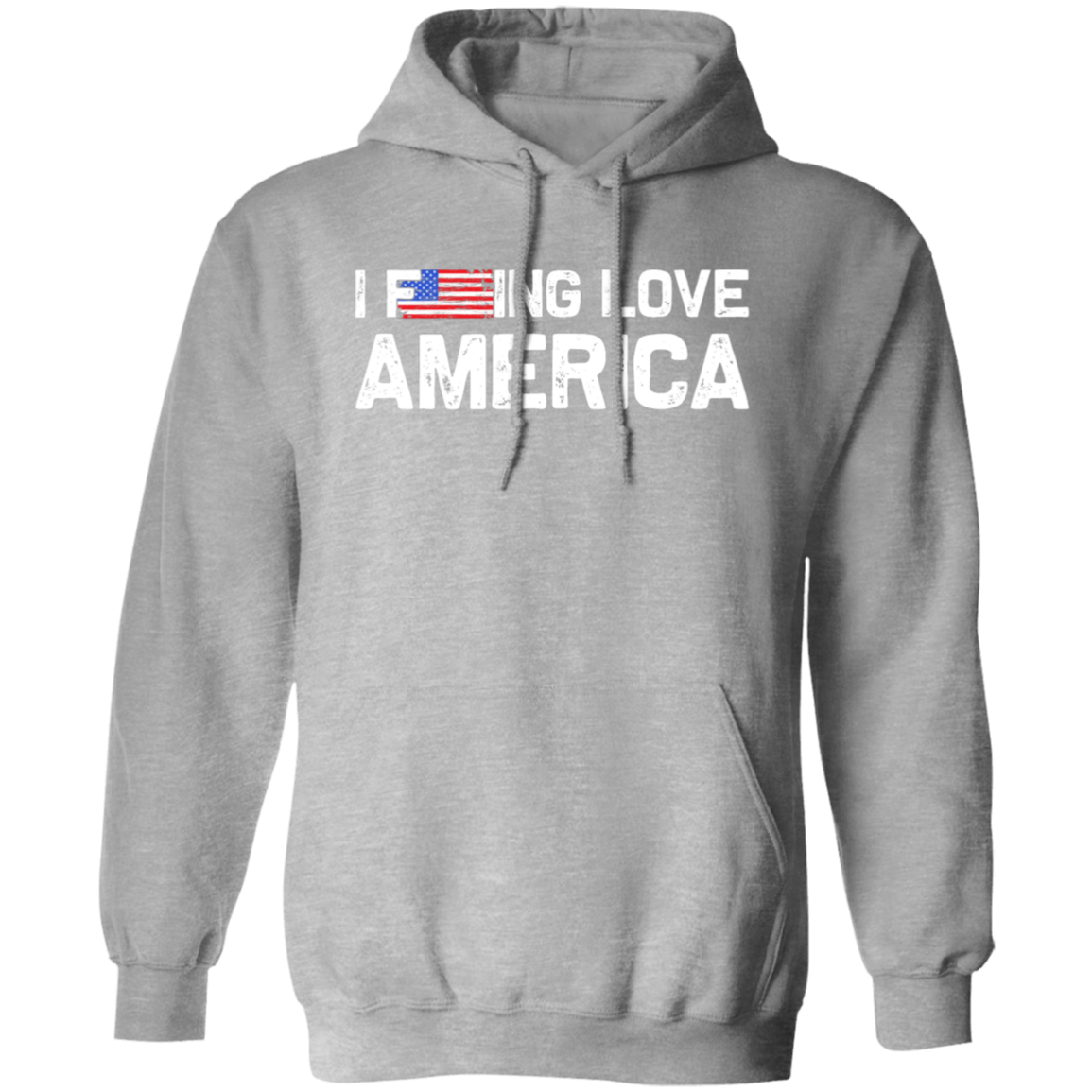 Patriot's Pride: "I F-ing Love America" Flag Hoodie