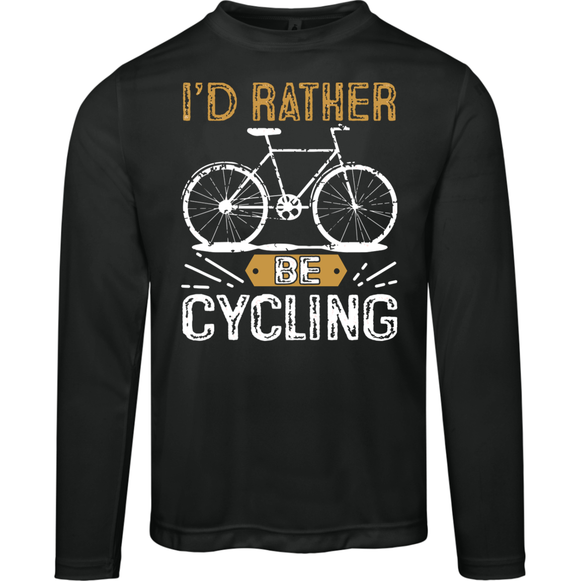 "I'd Rather Be Cycling" Long Sleeve Tee – Moisture-Wicking & UV 40+ Protection | Perfect Gift for Cyclists!