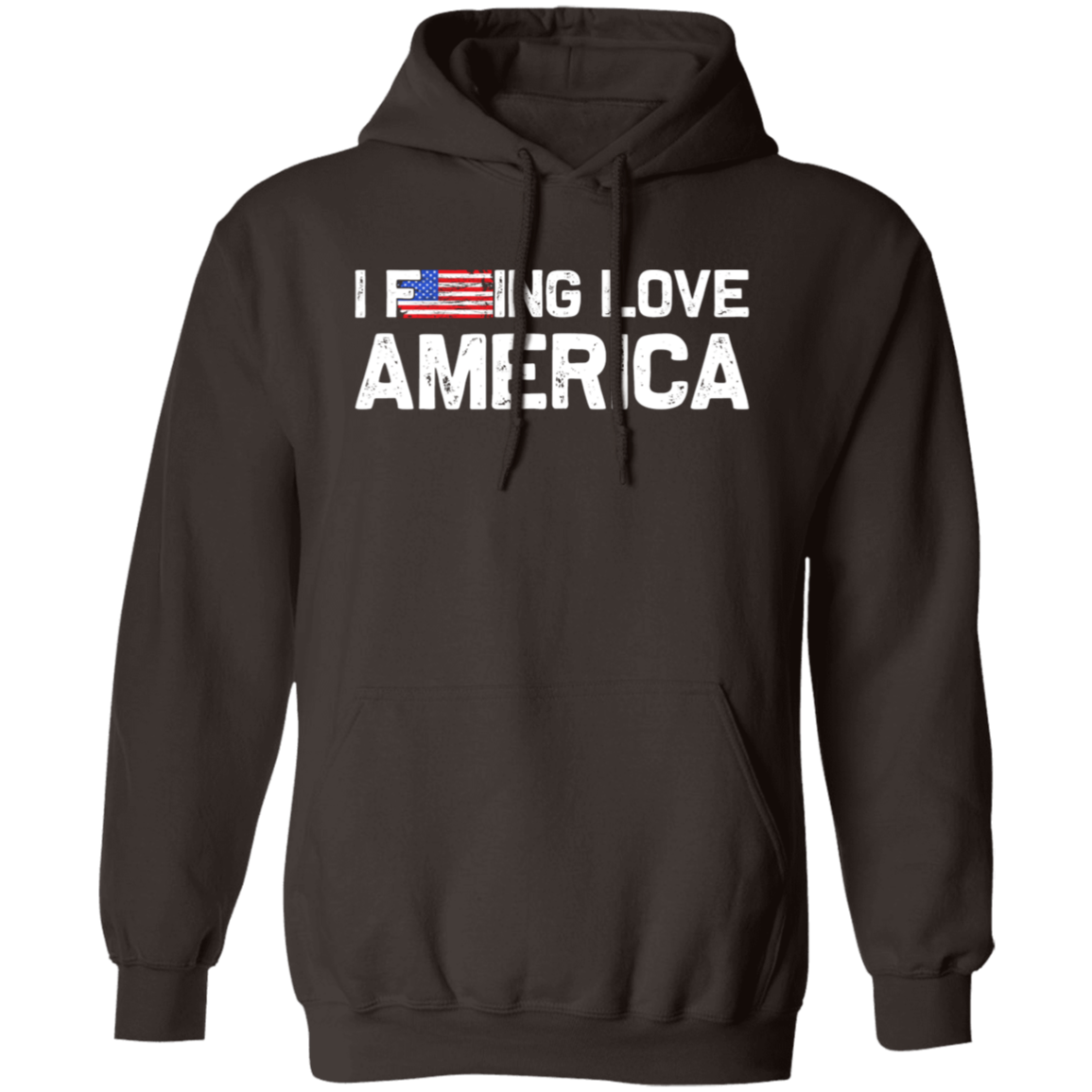 Patriot's Pride: "I F-ing Love America" Flag Hoodie