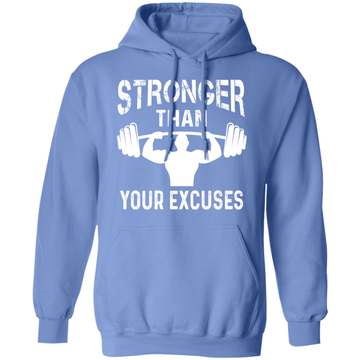 "Stronger Than Your Excuses" – Motivational Hoodie for Gym Rats and Weightlifters!