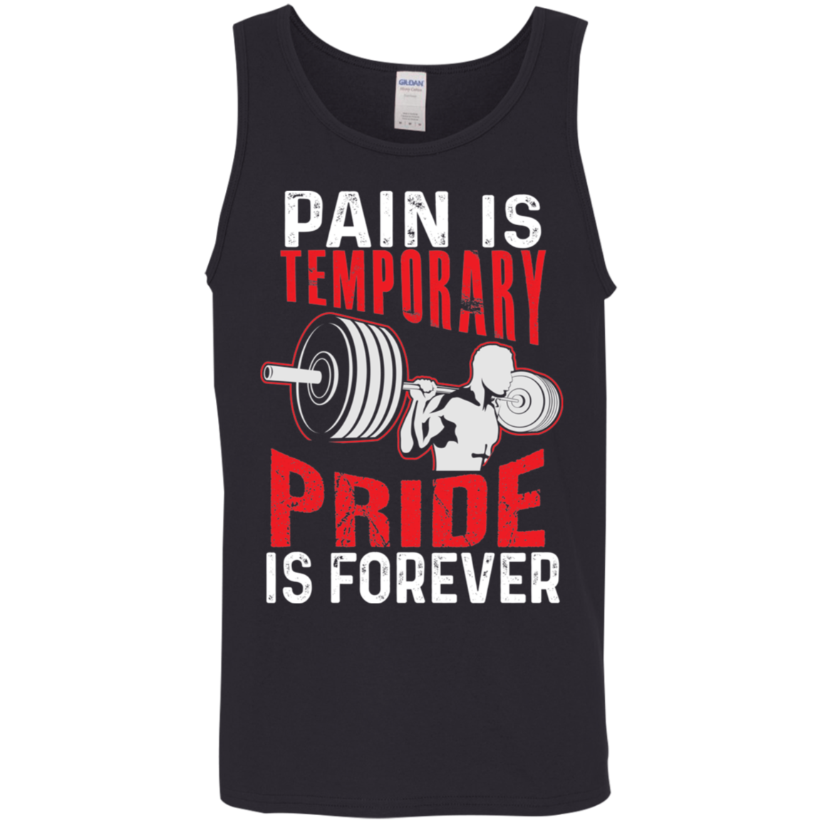 "Pain Is Temporary. Pride Is Forever." Tank Top – Motivational Fitness Tank for Weight Lifters!