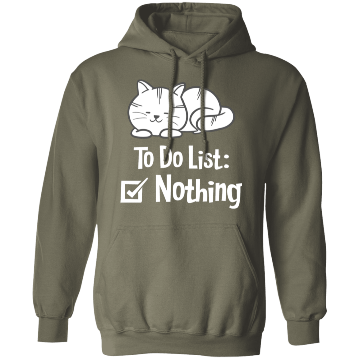 "Purrfectly Lazy: 'To Do List - Nothing" Cat Hoodie for Cozy Relaxation & Cat Lovers!