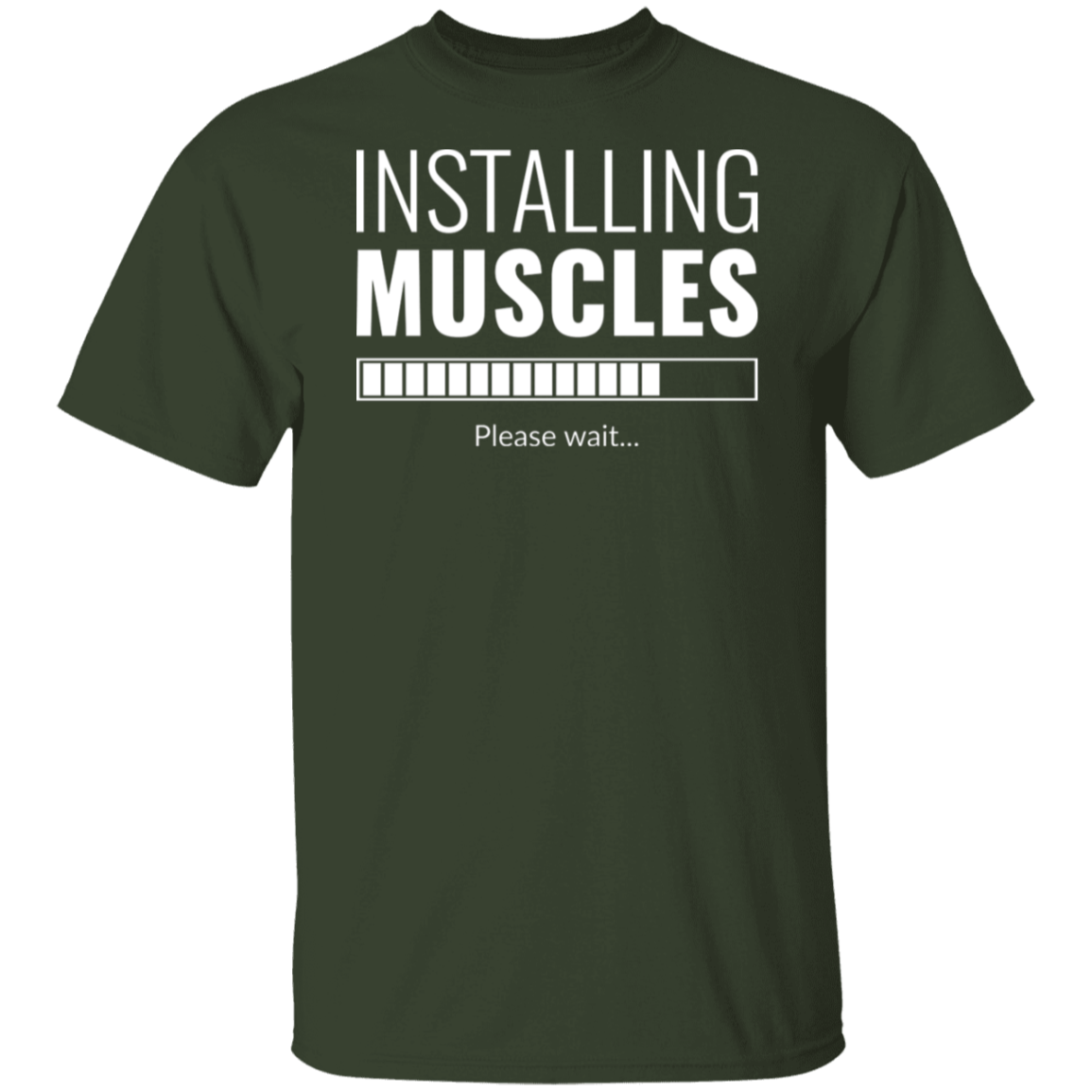 "Installing Muscles": Progressing Fitness T-Shirt – Gym Enthusiast's Top Choice!