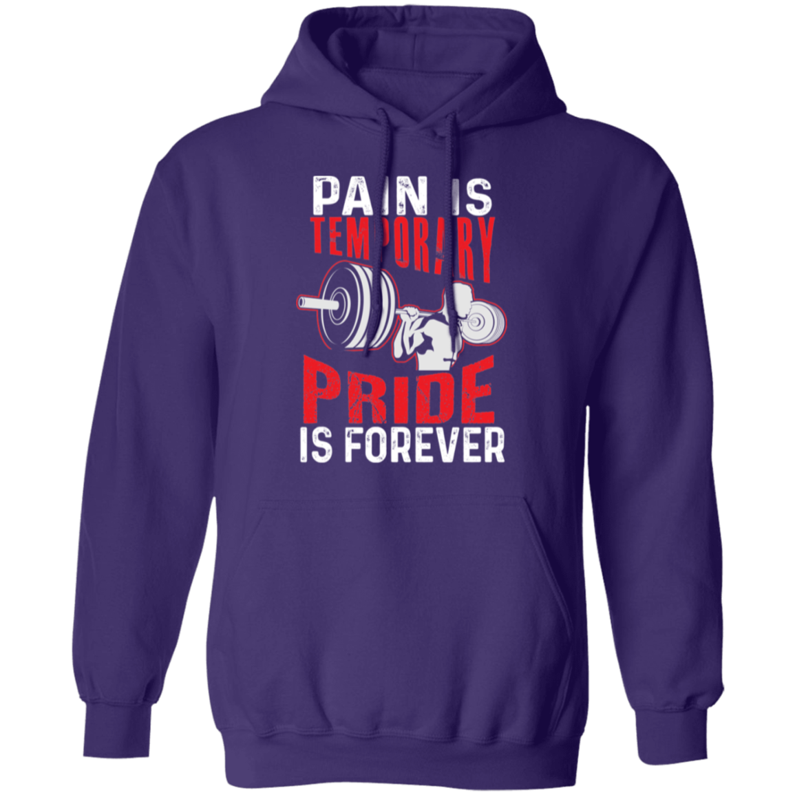 "Pain Is Temporary. Pride Is Forever." Hoodie – Motivational Gym Hoodie for Fitness Enthusiasts!