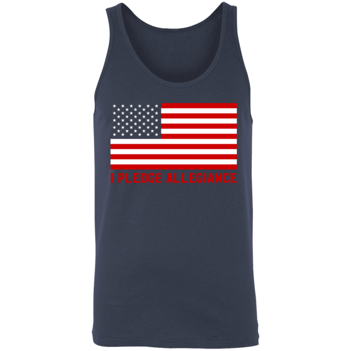 Pledge of Allegiance Patriotic Unisex Tank Top - Proudly American Sleeveless Tee