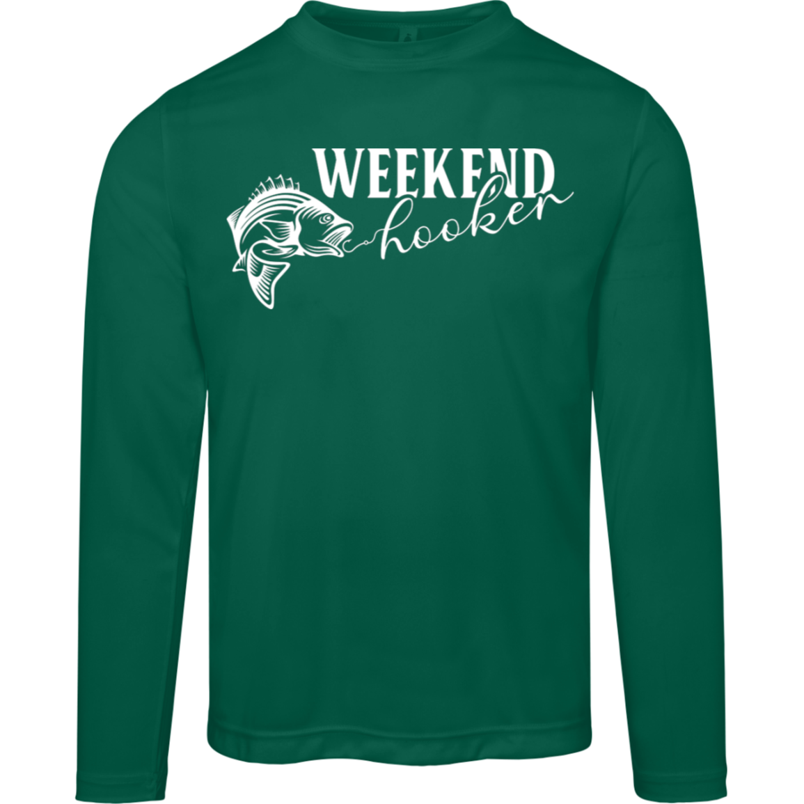 "Weekend Hooker" Long-Sleeved Fishing Tee – Moisture-Wicking & UV 40+ Protection!